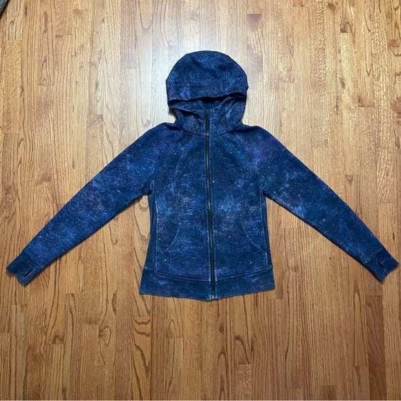 Lululemon Scuba Hoodie Light Cotton Fleece in Polar Lights Blue Multi Jacket 6 - Picture 4 of 16